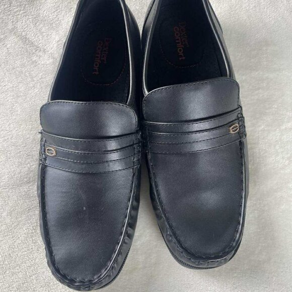 NWOB Dexter Comfort Men's Black Loafer size 9W - Picture 1 of 10